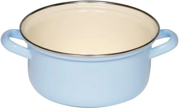 Riess Emaille Riess Kasserolle Aus Emaille In Pastell-blau 18 Cm 3 Riess Emaille Riess Kasserolle Aus Emaille In Pastell-blau 18 Cm