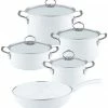 Riess Emaille Riess Geschirr-Set Aus Emaille, 5-tlg. In Arctic Weiß 2 Riess Emaille Riess Geschirr-Set Aus Emaille, 5-tlg. In Arctic Weiß -Emile Henry shop 0558 033