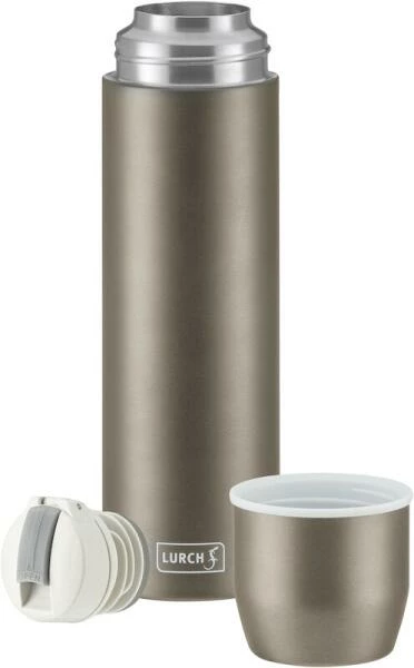 Lurch Isolier-Flasche Mit Becher Earth Grey 0,45L 3 Lurch Isolier-Flasche Mit Becher Earth Grey 0,45L