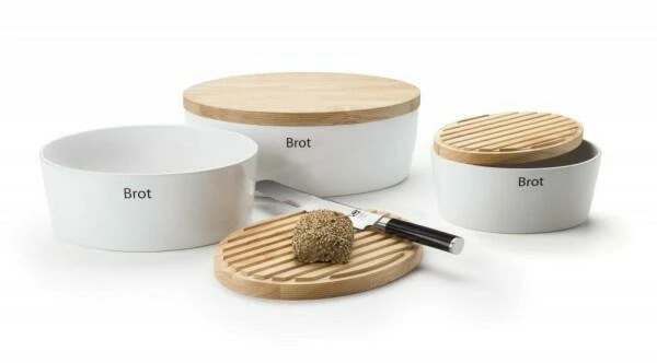 Continenta Brottopf Oval Aus Keramik Mit Holzdeckel 27 X 20 X 13,5 Cm 5 Continenta Brottopf Oval Aus Keramik Mit Holzdeckel 27 X 20 X 13,5 Cm – Bild 3