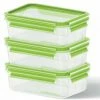 Emsa Frischhaltedosen Clip & Close, 3-teilig 0,55 L In Hellgrün -Emile Henry shop 403045 CC 3er 01 scha xl