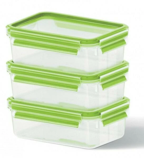 Emsa Frischhaltedosen Clip & Close, 3-teilig 0,55 L In Hellgrün 3 Emsa Frischhaltedosen Clip & Close, 3-teilig 0,55 L In Hellgrün