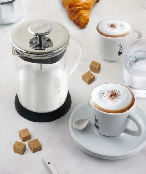 Bialetti Manueller Milchaufschäumer Cappuccinatore Aus Glas 4 Bialetti Manueller Milchaufschäumer Cappuccinatore Aus Glas – Bild 2
