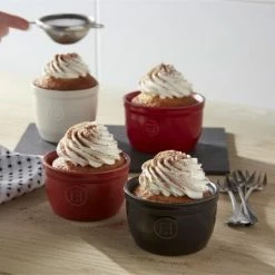 Emile Henry Töpfchen Nr. 10 In Ton, 2er Set 7 Emile Henry Töpfchen Nr. 10 In Ton, 2er Set -Emile Henry shop EH 1010 Amb Ramekin WhippedCream H 4