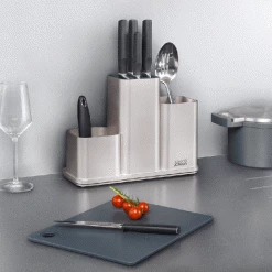 Joseph Joseph Küchenordnungshelfer Counterstore Mit Schneidebrett In Silber -Emile Henry shop JJ Counter Store silver 85122 IS1 neu