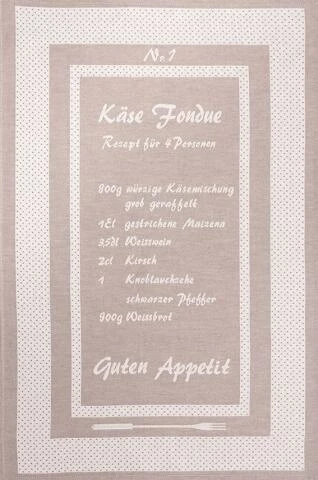 Küchentuch Fondue Nr. 1 Von KULTSCHTOFF, Taupe 3 Küchentuch Fondue Nr. 1 Von KULTSCHTOFF, Taupe