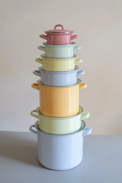 Riess Emaille Riess Topf Aus Emaille In Pastell-blau 18 Cm 6 Riess Emaille Riess Topf Aus Emaille In Pastell-blau 18 Cm – Bild 4