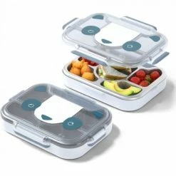 Monbento MB Lunch-Box Wonder In Blau Panda -Emile Henry shop boite bento enfant compartimentee mb wonder bleu panda monbento2