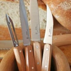 Opinel Schälmesser, Doppelte Klinge, Edelstahl, Buchenholz -Emile Henry shop opinelthvallier368 3 l