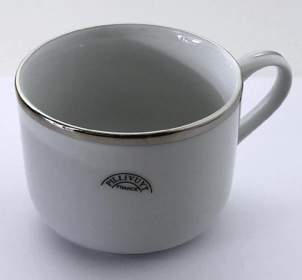 Pillivuyt Frühstückstasse Sancerre Mit Platinrand Frühstücksuntertasse 4 Pillivuyt Frühstückstasse Sancerre Mit Platinrand Frühstücksuntertasse – Bild 2